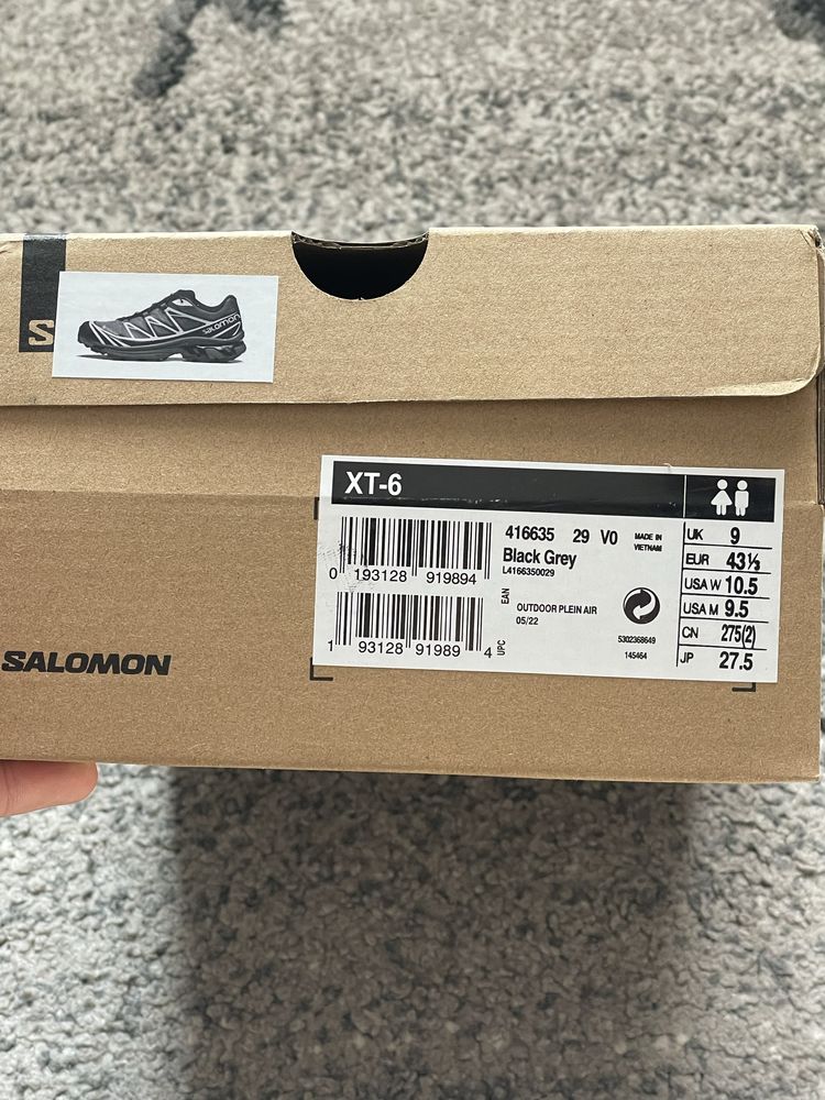 Кросівки Salomon XT 6 Grey GORE-TEX Vietnam кроссовки asics GORPCORE