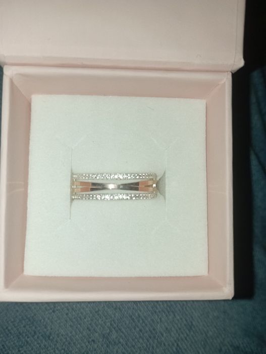 Кольцо серебро с позолотой