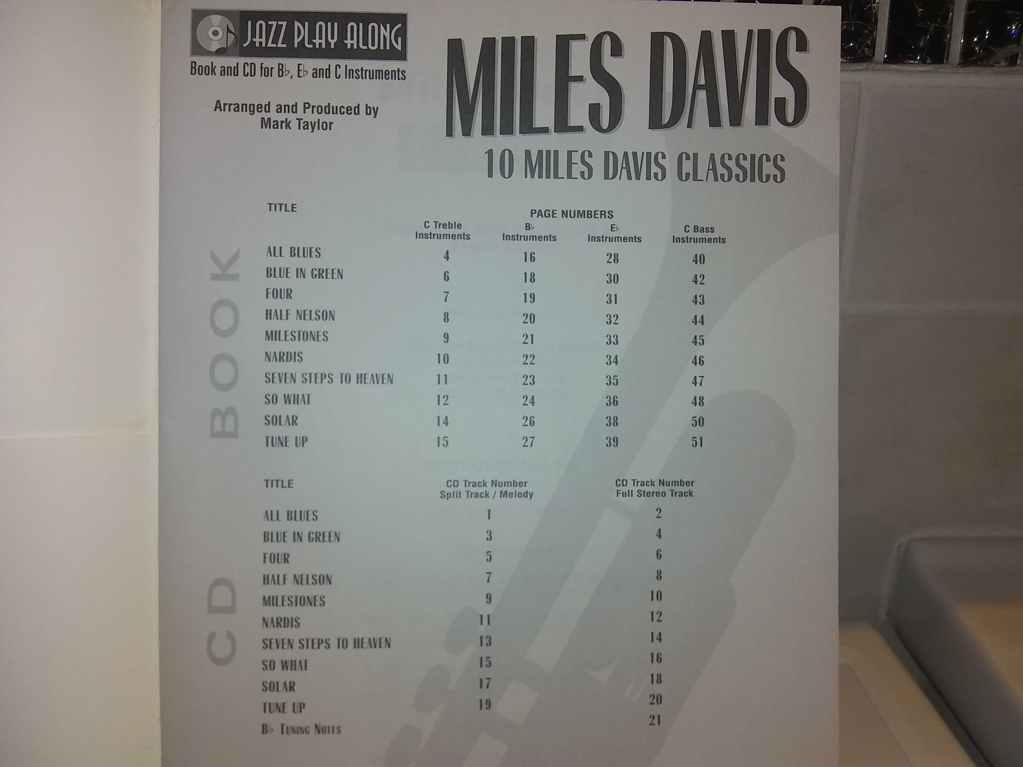 Nuty Miles Davis książka jazz, Trąbka nuty 10utworów klasyka jazzu+CD.