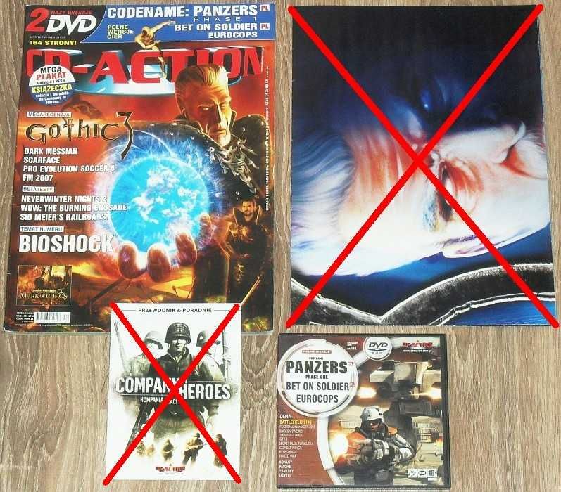 CD-ACTION Magazyny niekompletne z 2006 roku, płyty, plakaty, dodatki