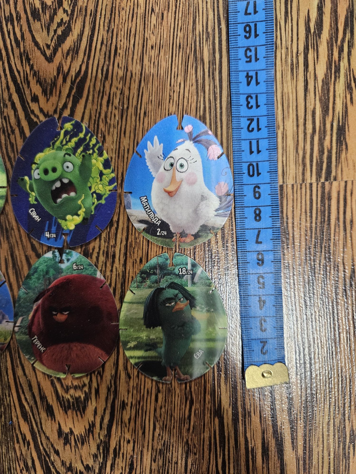 Переливающиеся картинки 5 шт Angry birds