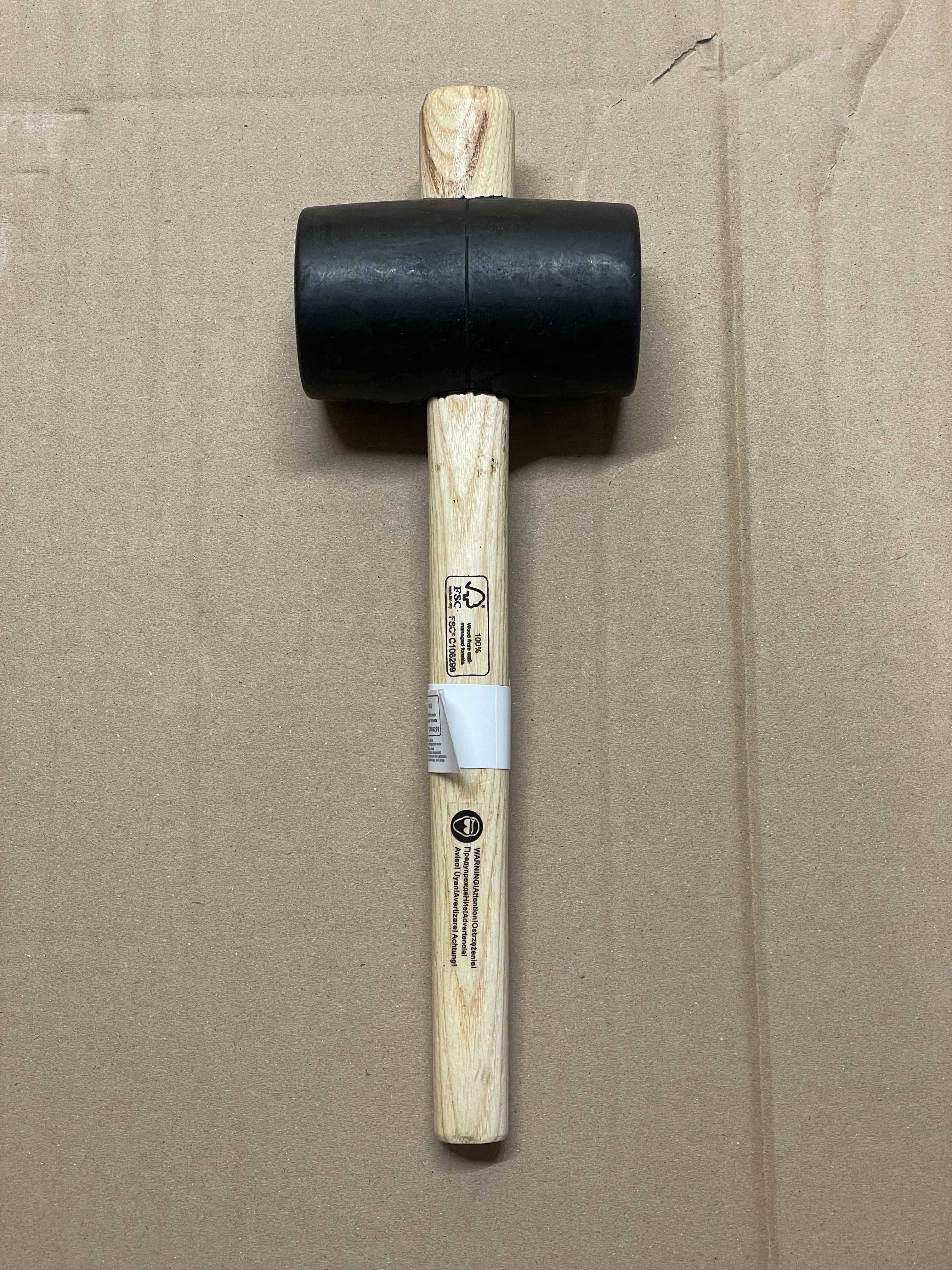 Młotek gumowy Magnusson 453 g Czarny Drewniany uchwyt