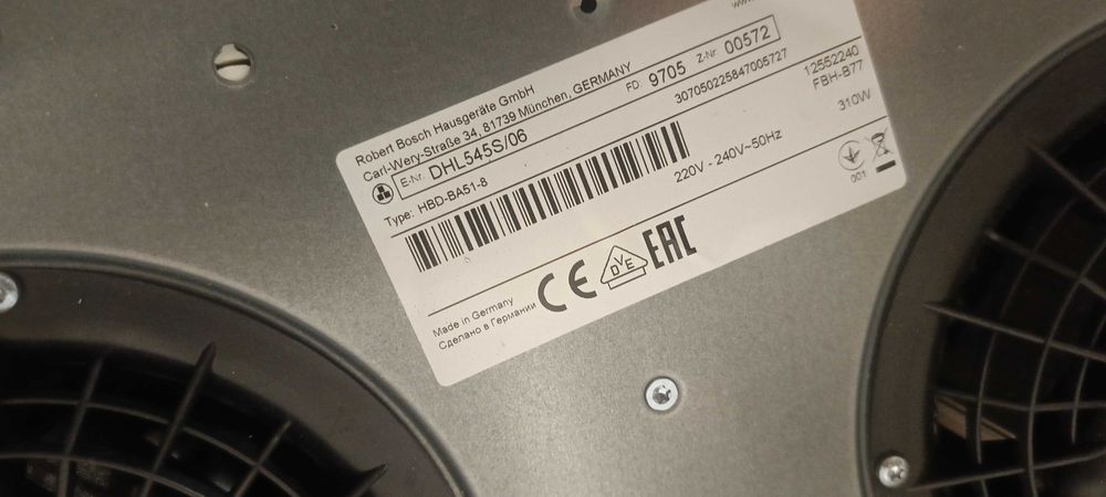 Okap pod szafkowy bosch