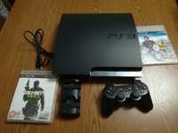PlayStation 3 Slim  PS3 + gry + pad + stacja dokująca