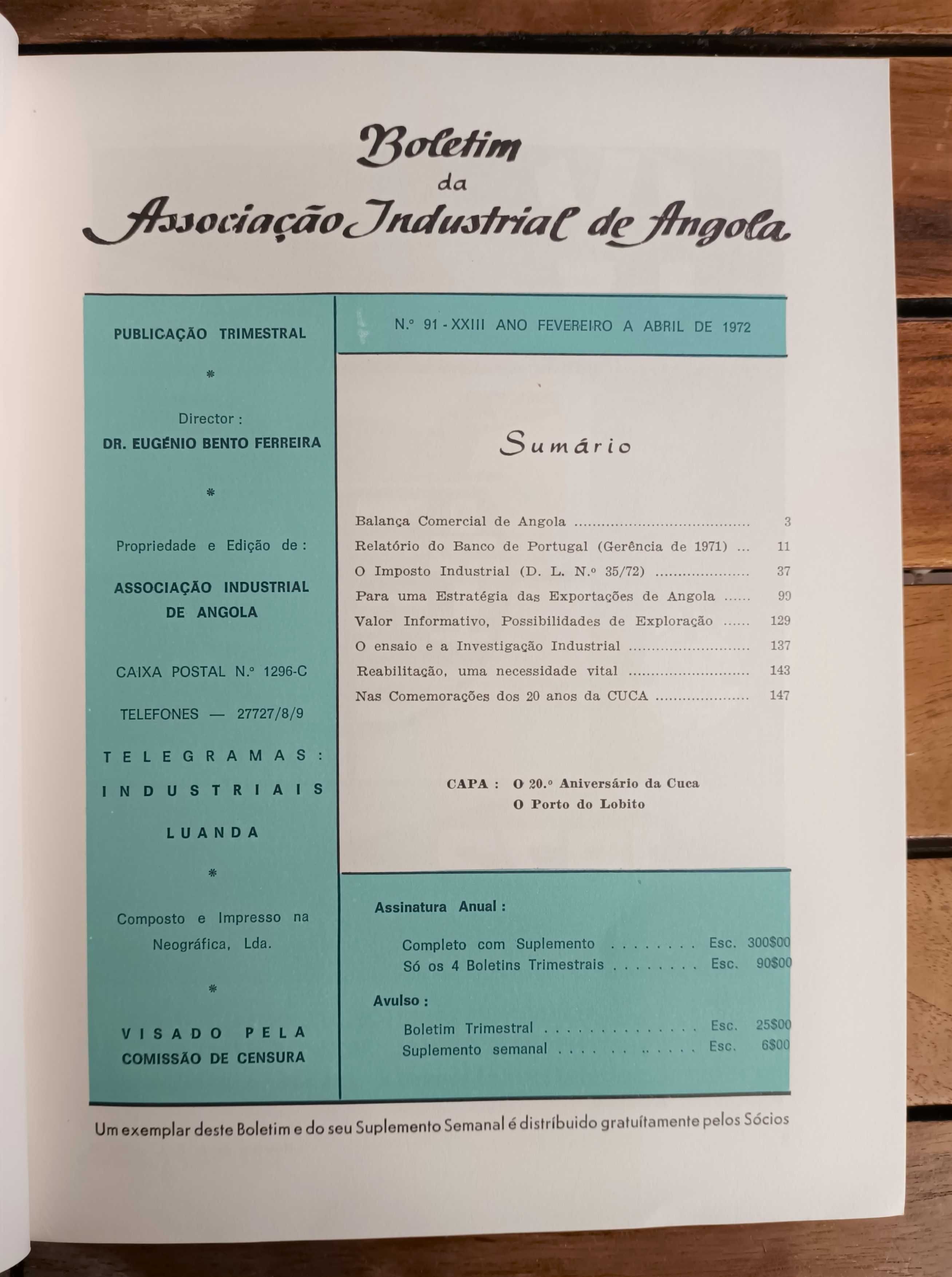 Publicações da Associaçao Industrial de Angola