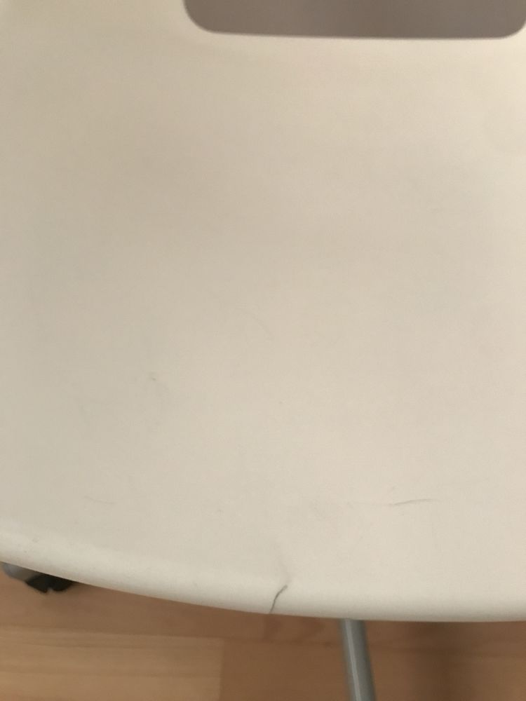 krzesło obrotowe białe plastikowe ikea