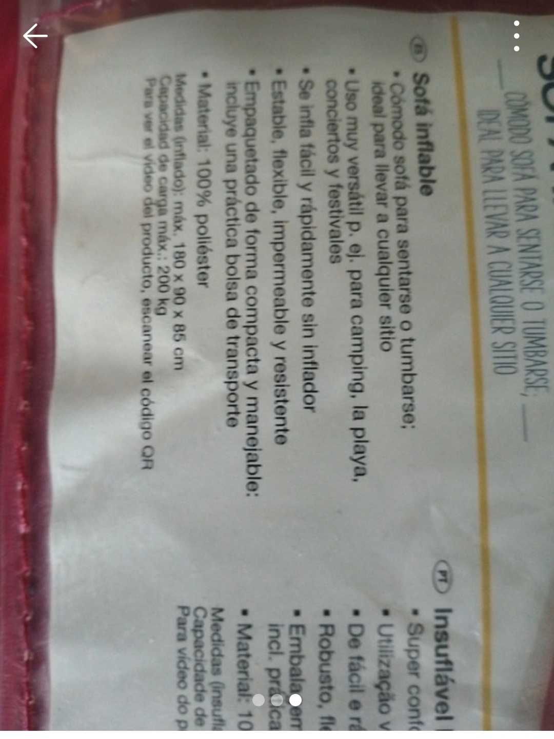 Colchão insuflável