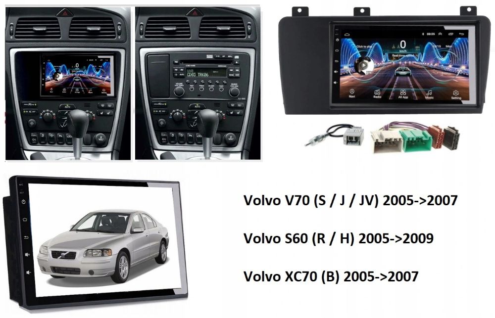 Radio GPS Android Volvo XC70 S60 V70 2005.-.2009 WiFi USB Bluetooth