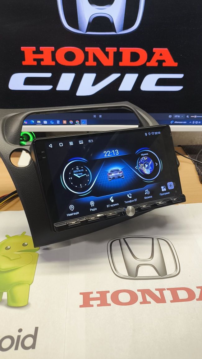 Магнітола Honda Civic 4d/5d/Hybrid,CR-V 3, Hatchback, Fit,Jazz, Civic