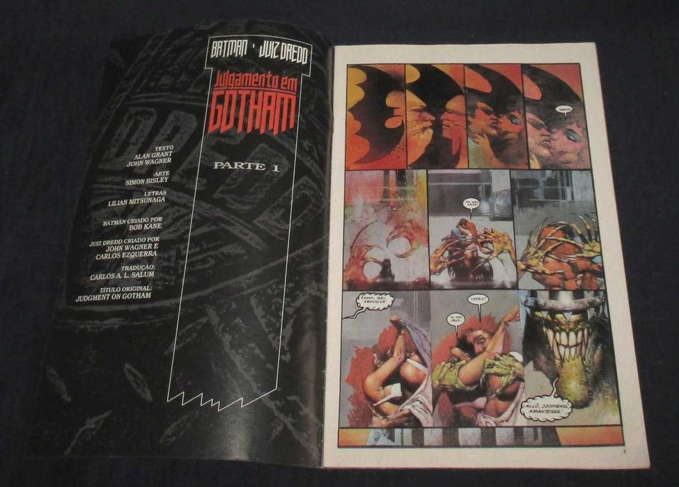 Livros BD Julgamento em Gotham Batman e Juiz Dredd
