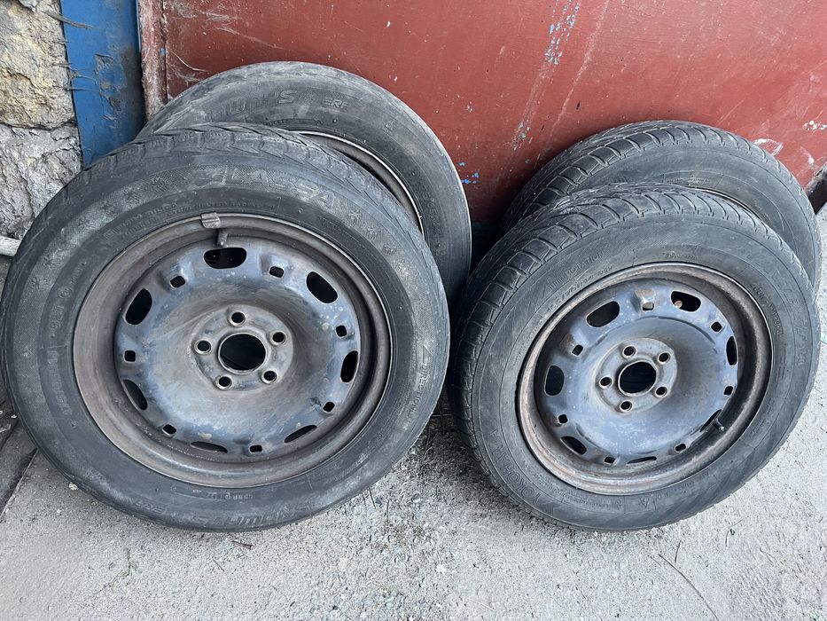 Диски r14 5/100 fabia/polo в комплекте с резиною