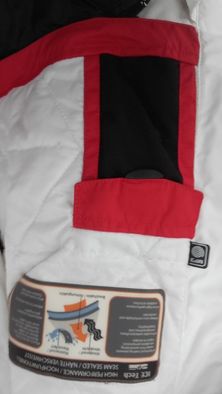 Kurtka narciarska Icepeak roz 38 biało czerwona Recco Ice Tech