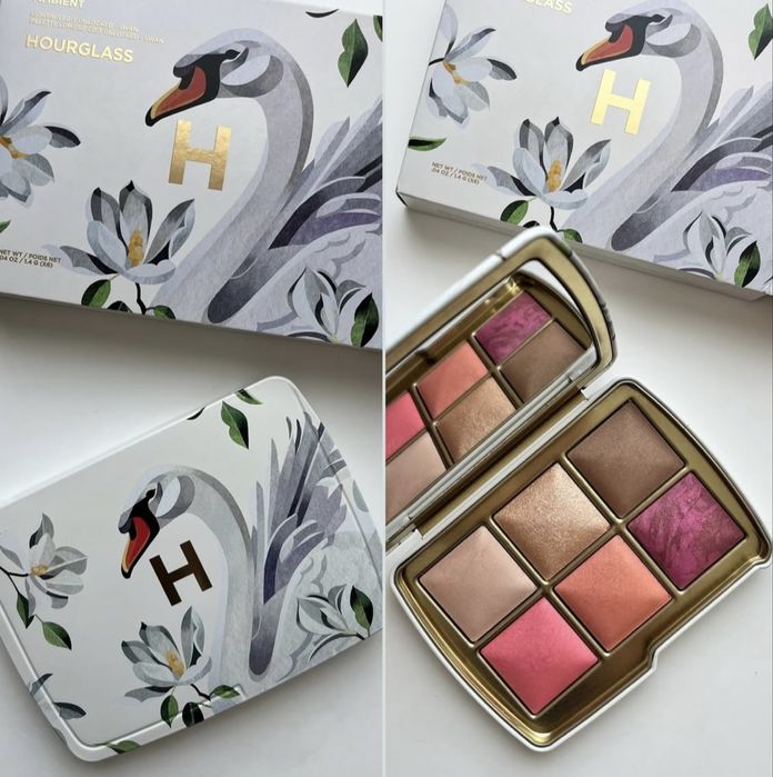 Hourglass swan палетка румяна пудра