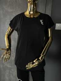T-shirt czarny broszka ysl XXL