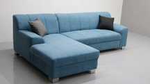 TLR Nowy narożnik funkcja spania rogówka KANAPA sofa tkanina TURKUSOWA