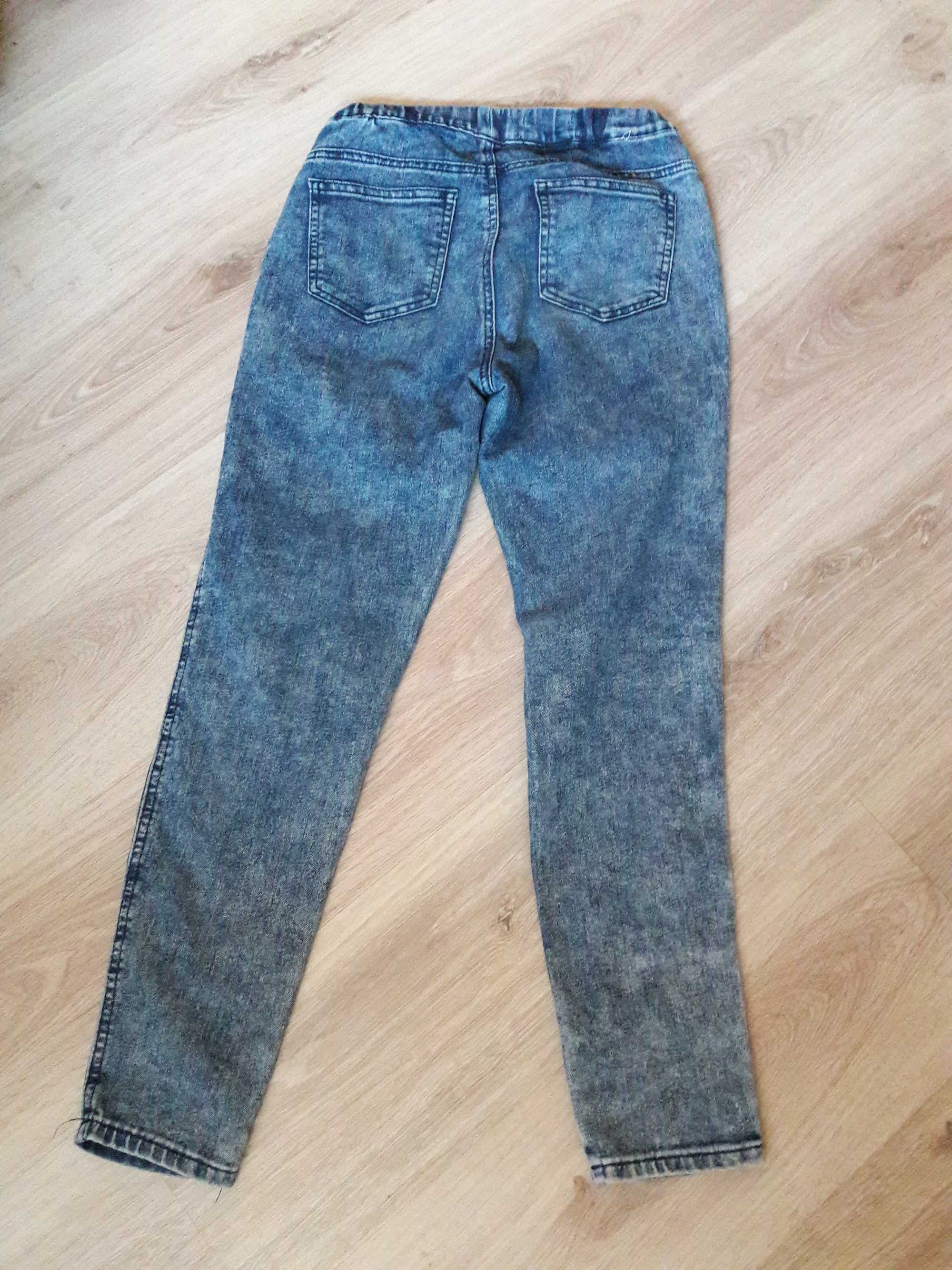 Летние джинсы для девочки 11-12 лет, на резинке