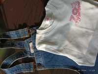 джинсовий  комбінезон сарафан  Denim & Co. XS, 152-158 , футболки