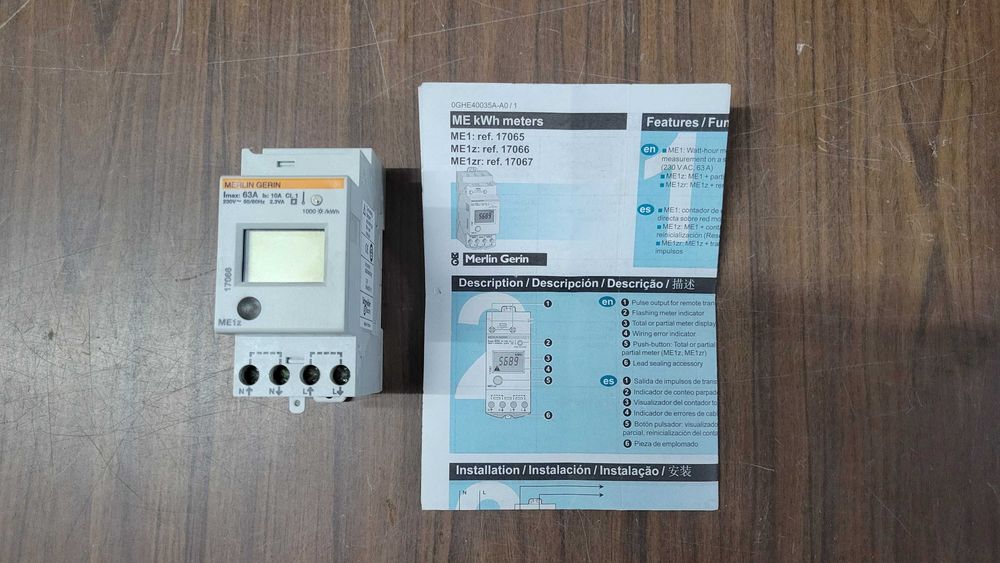 Contador de energia monofásico Merlin Gerin ME1z 230V / 63A