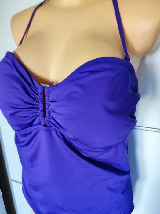 M&S r 46 fioletowy strój jednoczęściowy plus size