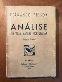 FERNANDO PESSOA - Análise da Vida Mental Portuguesa - 1a edição