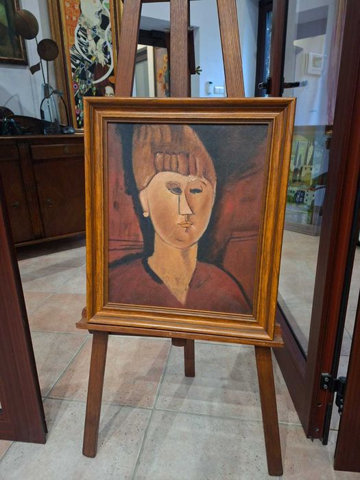 Reprodukcja „Głowa rudowłosej kobiety” - Amedeo Modigliani