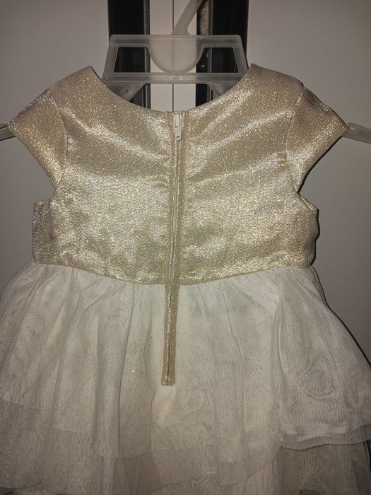 Sukienka okolicznościowa rozm. 74 / złota z tiulową spódnicą/ H&M