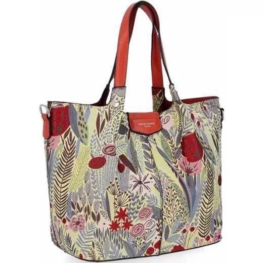 Shopperka żółta z wzorem David Jones
