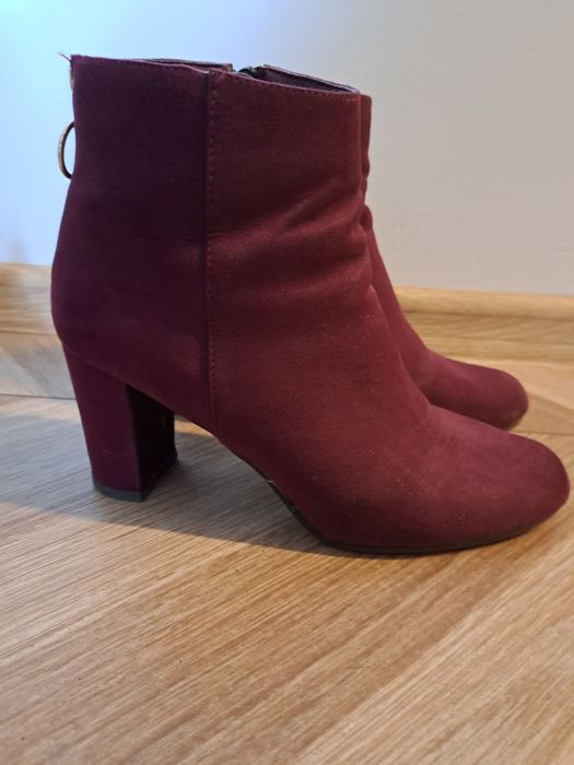 Botki burgundowe  r. 40