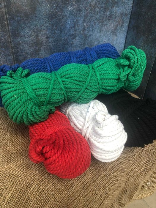 6мм – 50м. Червона мотузка бавовняна