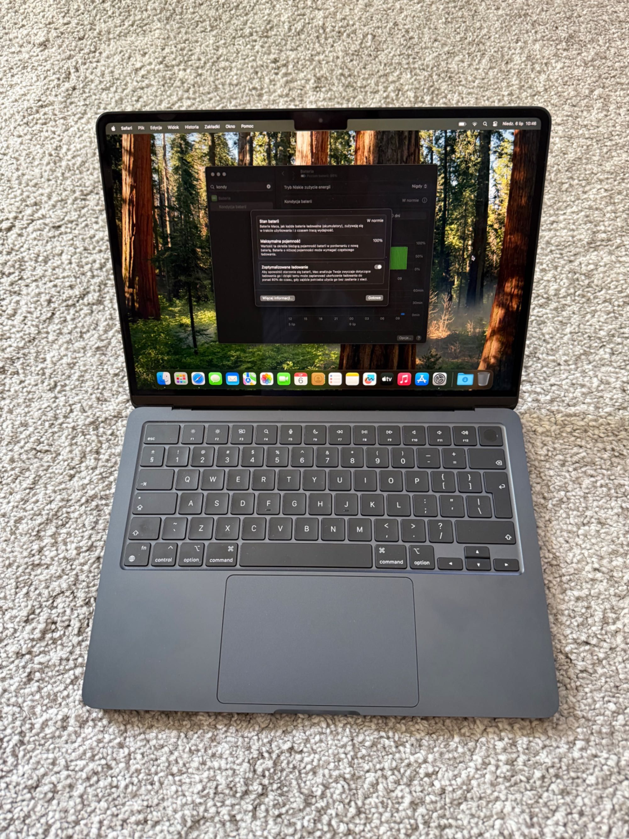 Apple MacBook Air 13 M2/8GB/256GB SSD/INT/macOS Północ - stan idealny