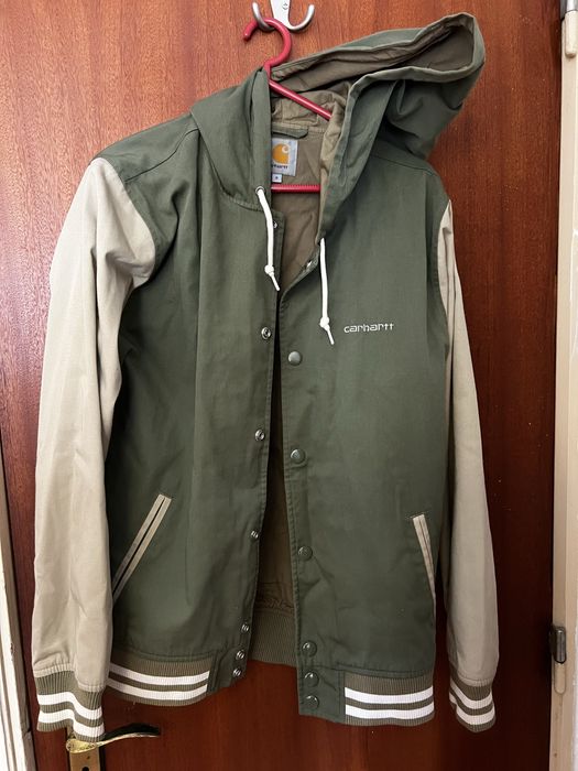 carhartt casaco verde com carapuco