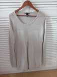 H&M mama tunika sweter beżowa ażurowa 40