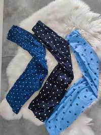 Legginsy w groszki niebieskie granatowe 134/140 cool club H&M