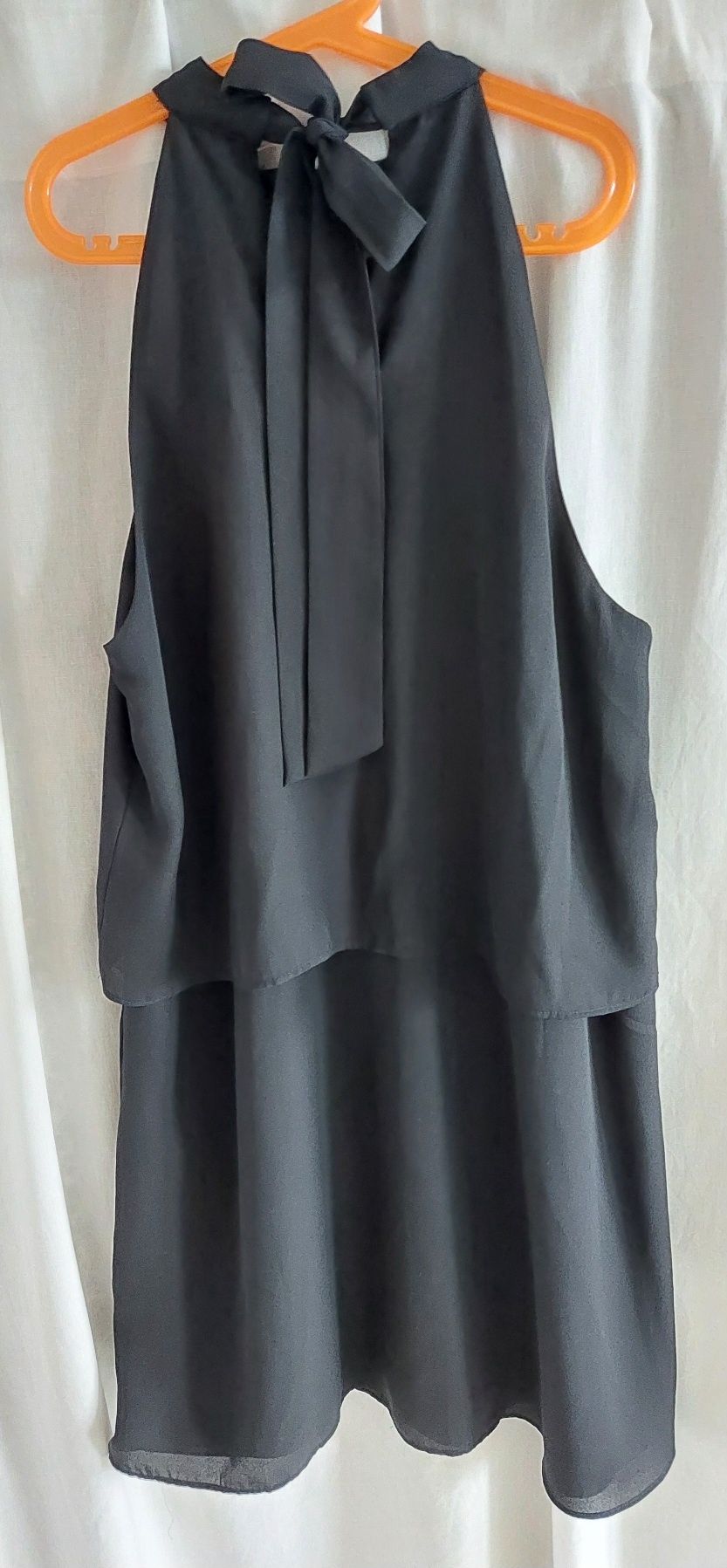 Sukienka Apricot M 38 czarna z metką dekolt halter wiązana
