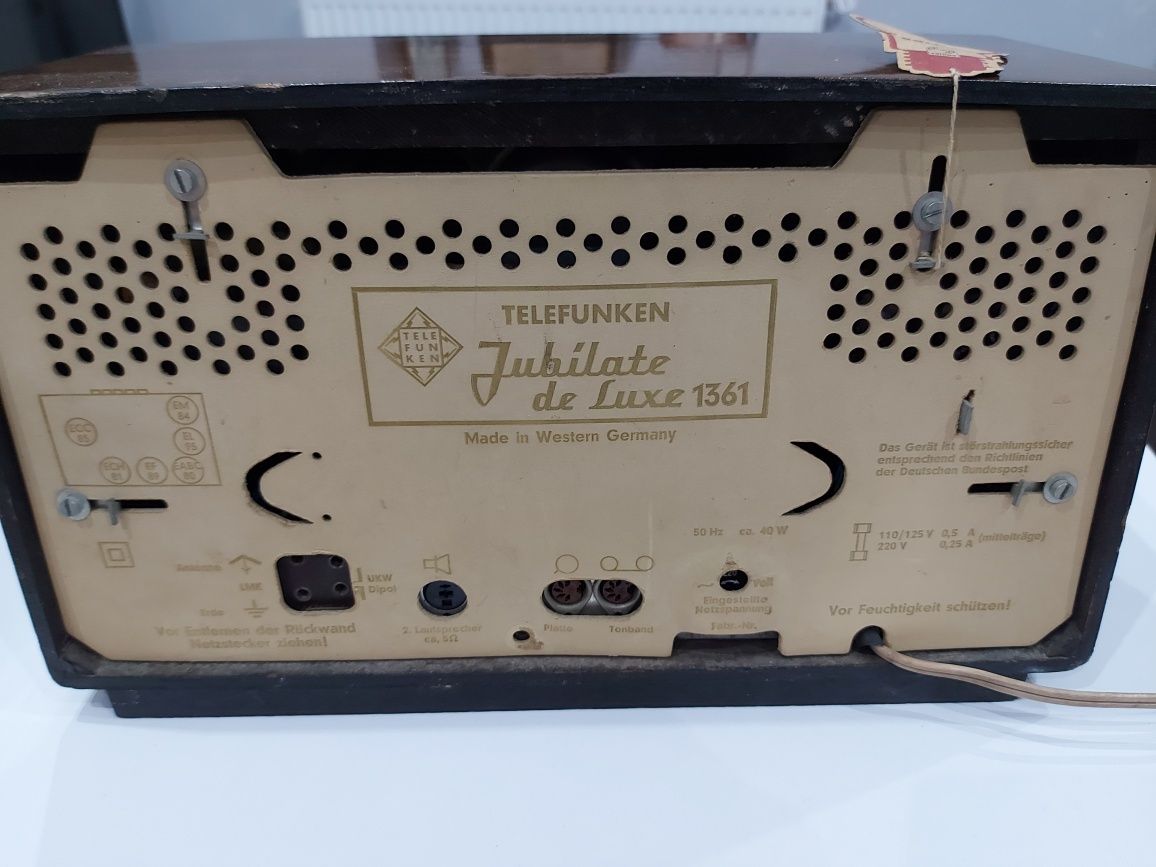 Radio Telefunken Jubilate de Luxe 1361 antyk