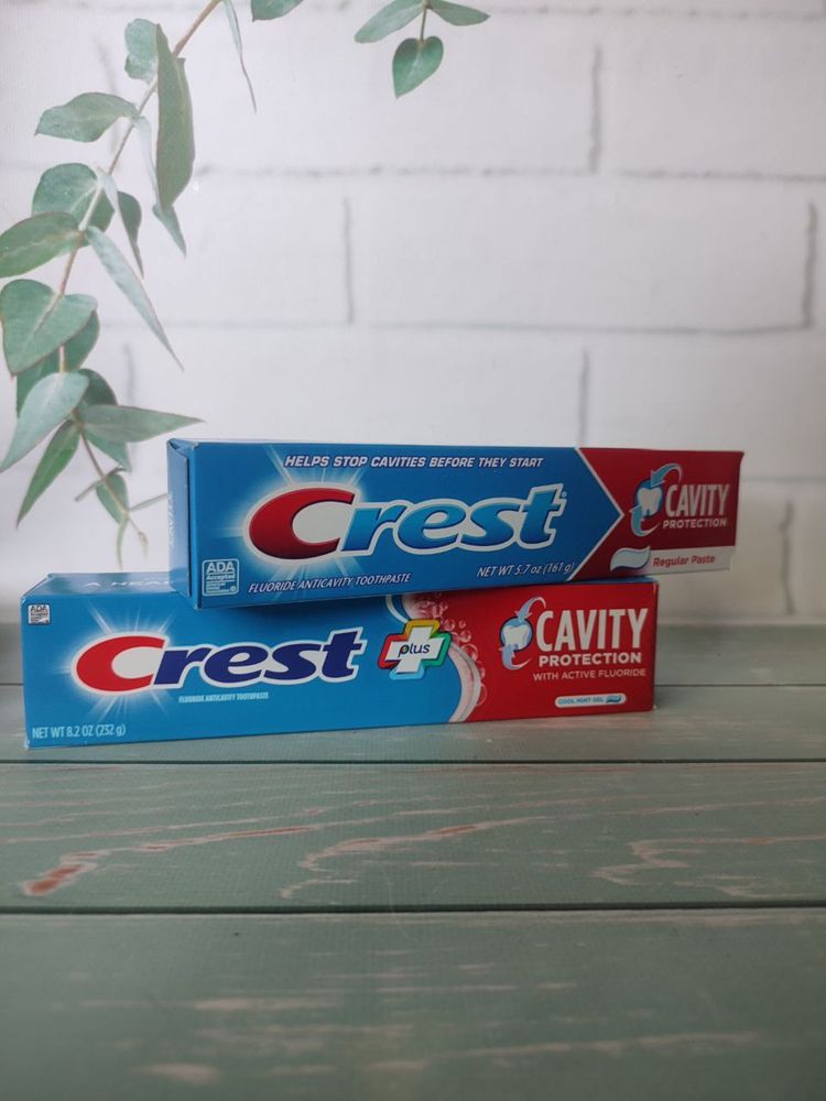 Crest ,Xyli white , orajel ,Marvis, crest ,spry