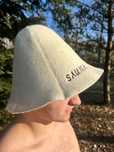 Czapka do sauny – Ovis SAUNA, biała, wełniana
