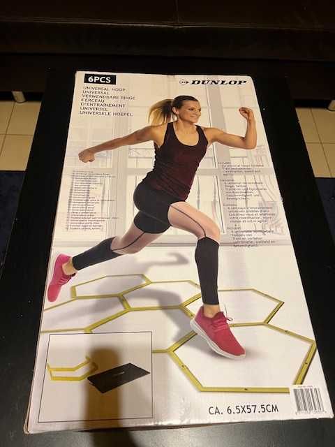 Dunlop, drabinka treningowa, koordynacyjna, 6 obręczy