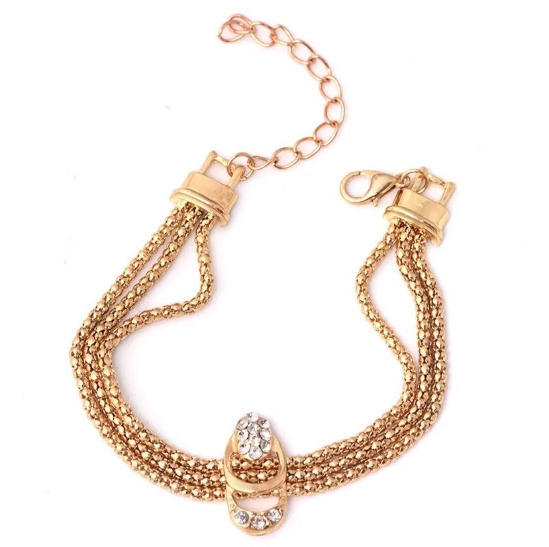 Conjunto elegante de colar,anel pulseira e brincos