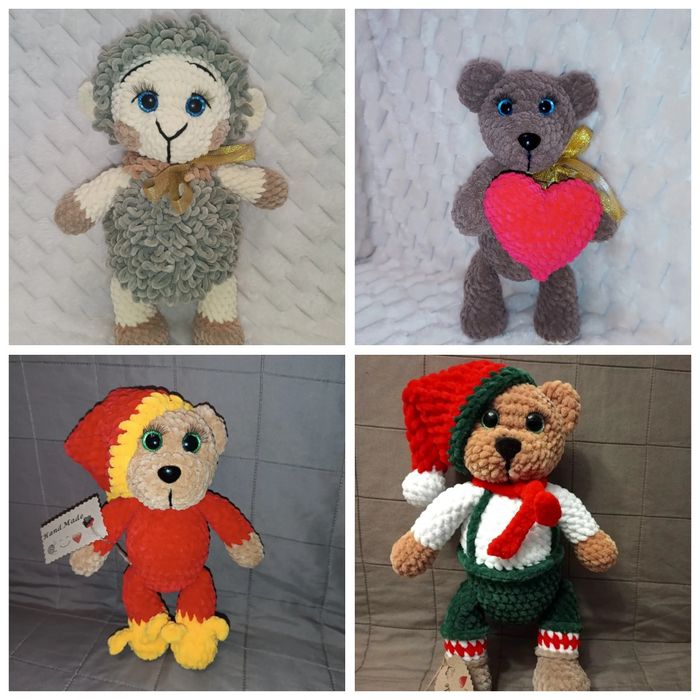 В'язані іграшки з плюшевої пряжі