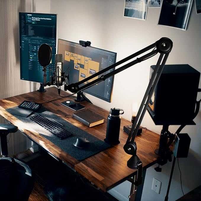 LANUCN Mic Arm 2nd Generation Ulepszony Wysięgnik Mikrofonowy Zacisk
