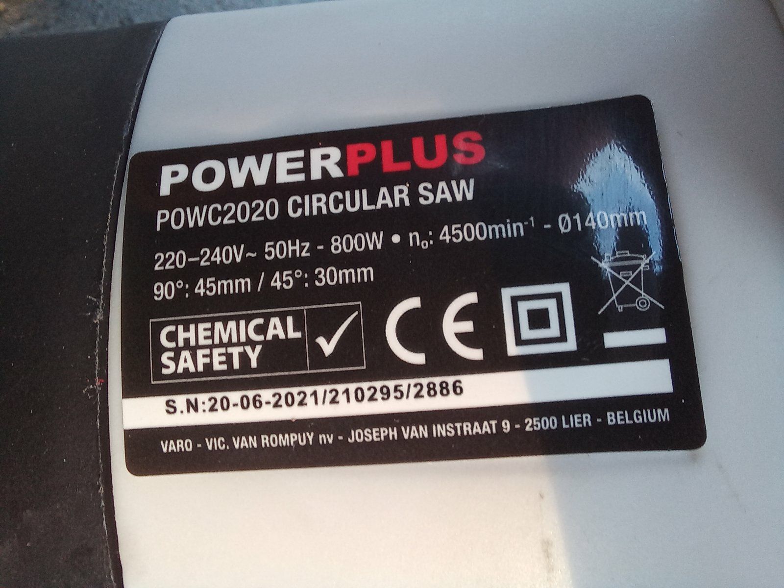 Сабельна пила пила сабельна powerplus powc2060