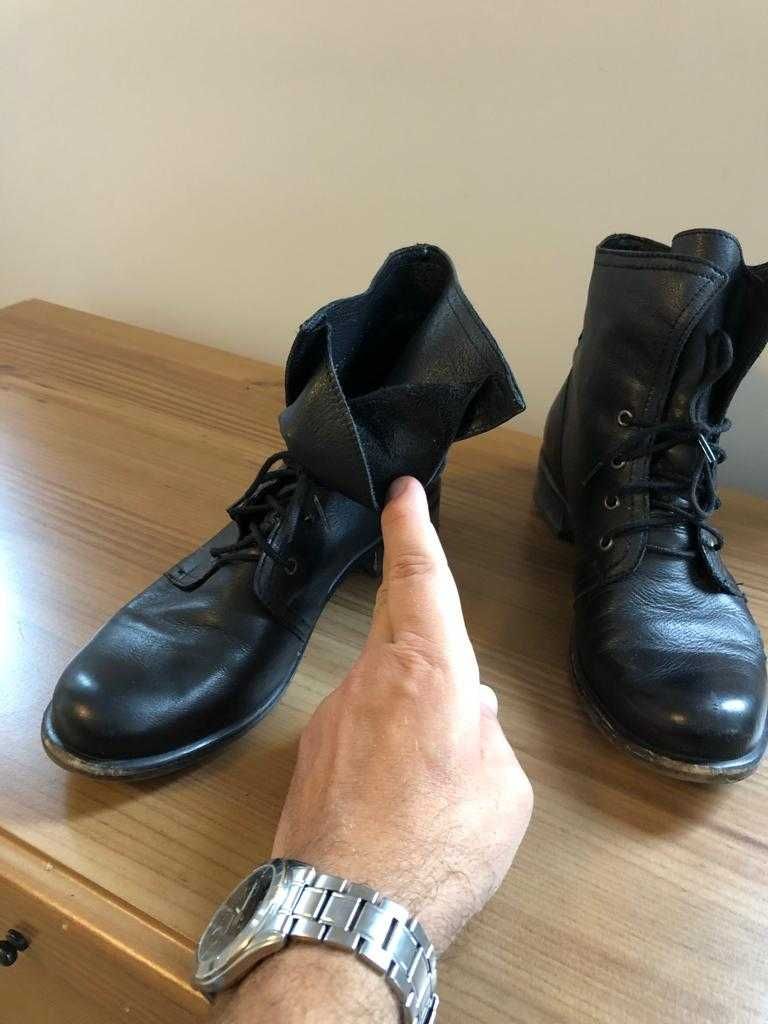 markowe buty damskie botki skórzane firmy Wojas rozm 39 hand made