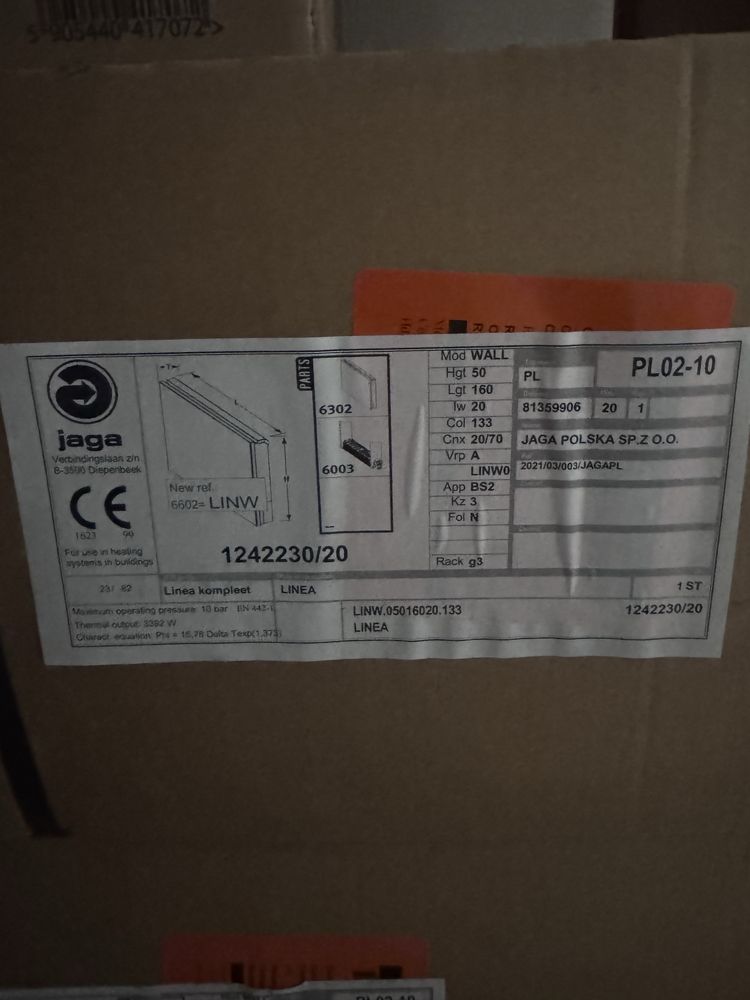 Grzejnik JAGA Linea Plus Typ 21 500x1600 – 3392 W