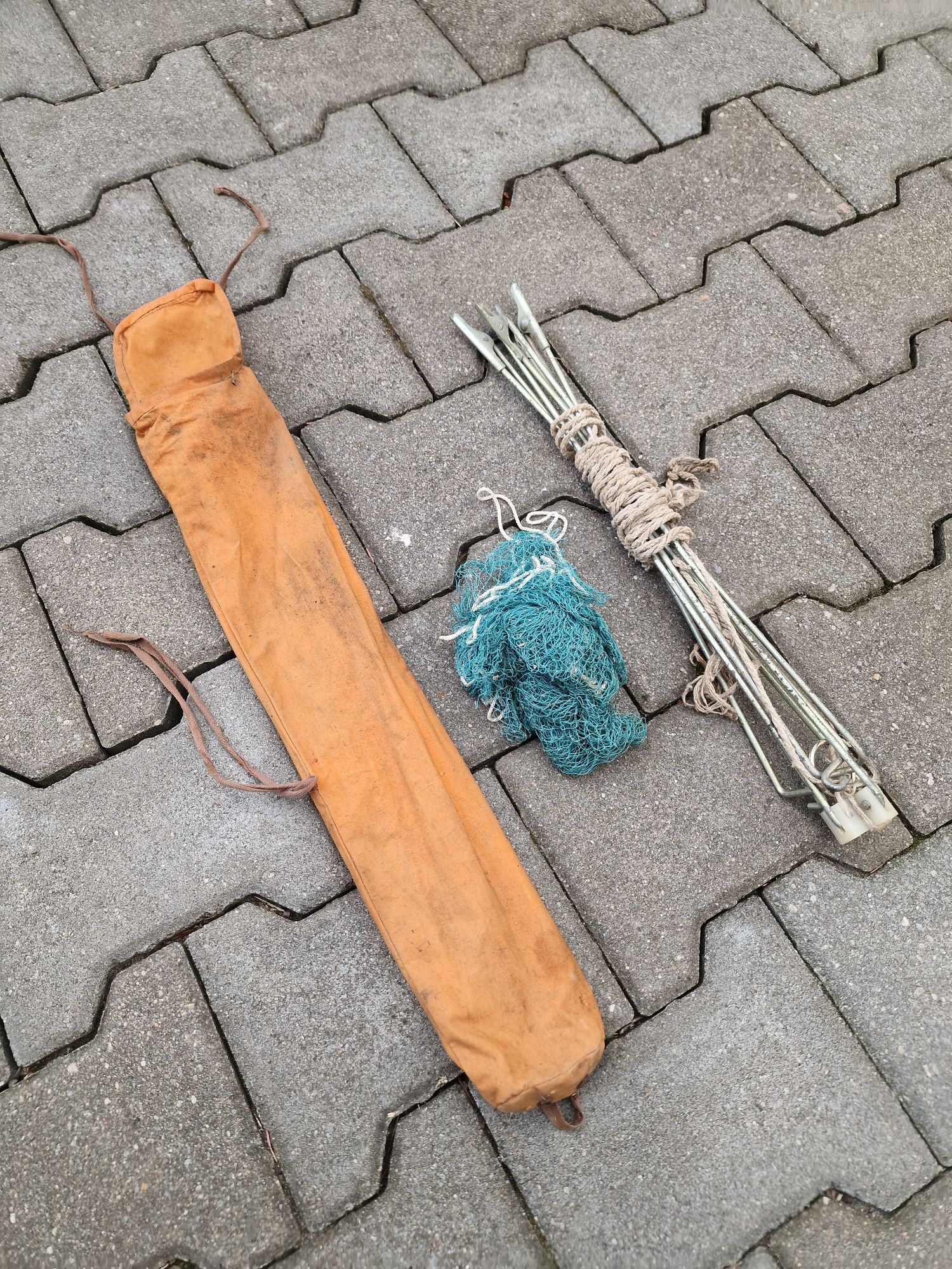 Podrywka na ryby pamiątka PRL retro 94 x 94 cm