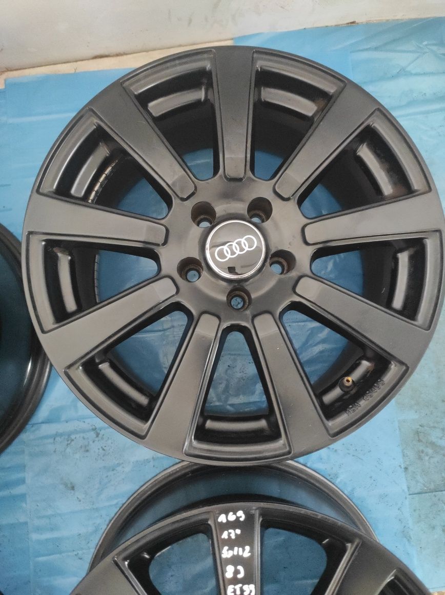 169 Felgi aluminiowe AUDI R 17 5x112 Ładne CZARNE