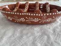 Assador chourico n.2 soceramica barro pintado 30,5cmx17,5cm