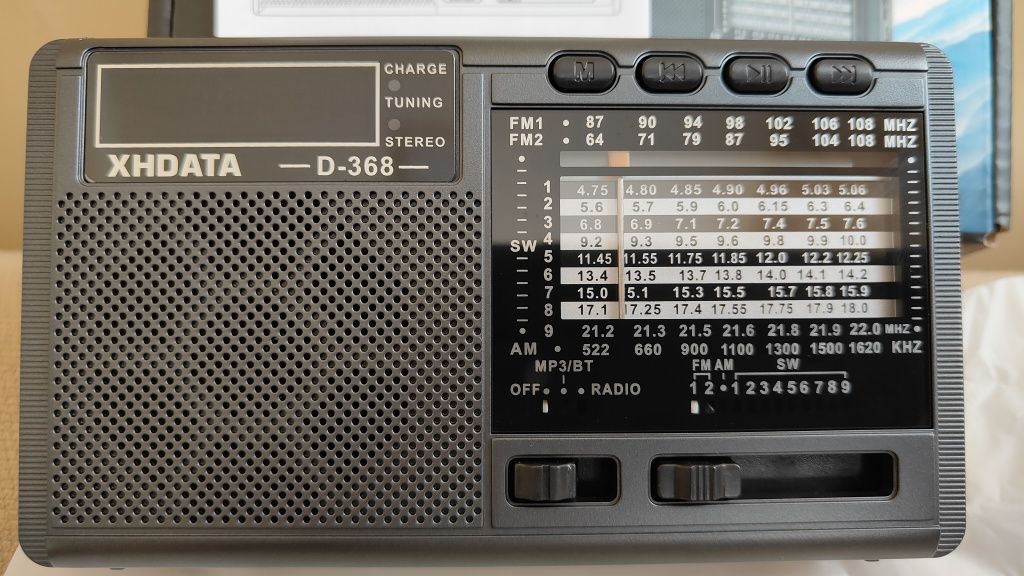 Радіоприймач XHDATA D-368 FM/AM/SW/УКХ MP3, Bluetooth, акумулятор