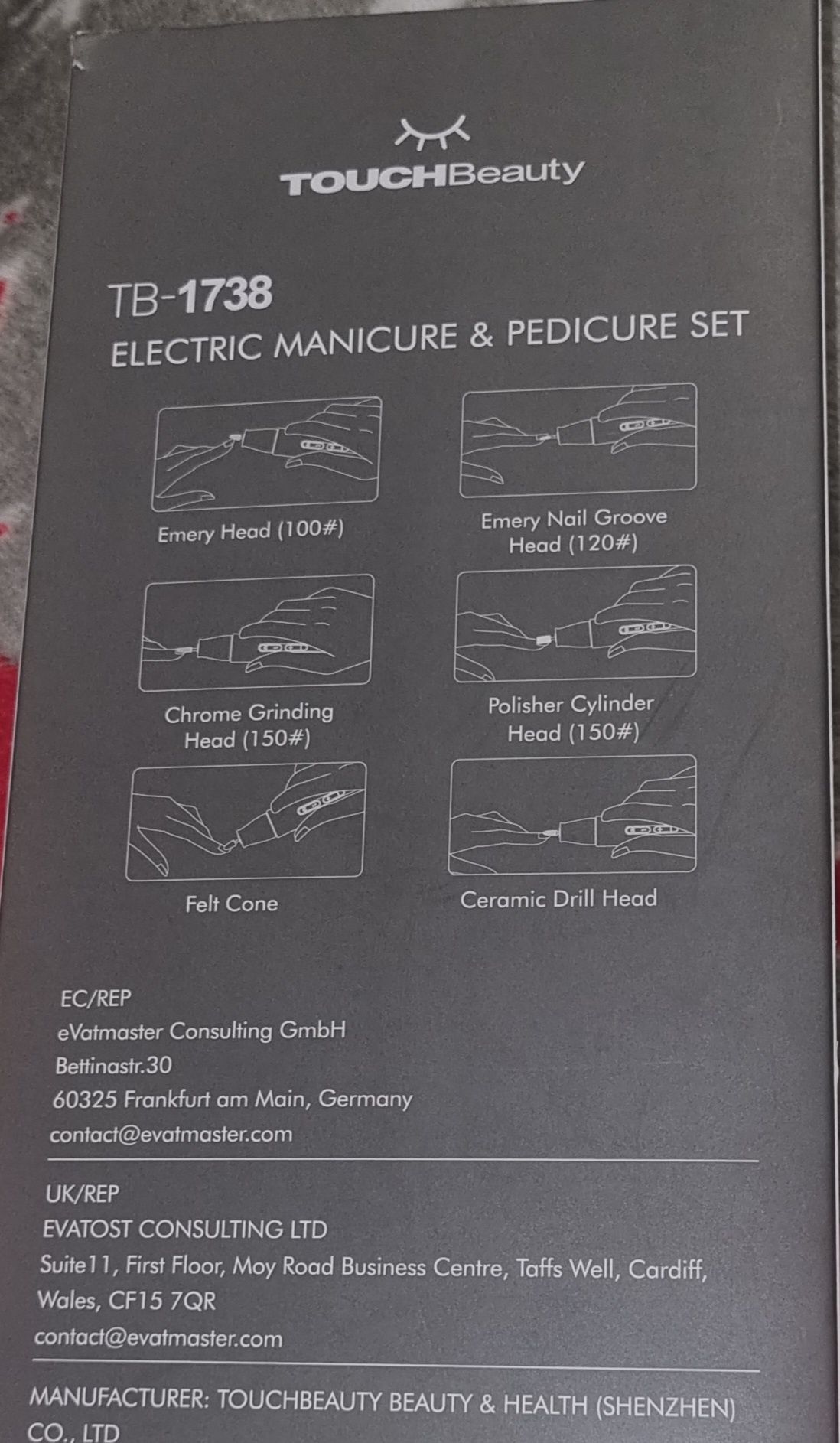 Elektryczna frezarka do paznokci