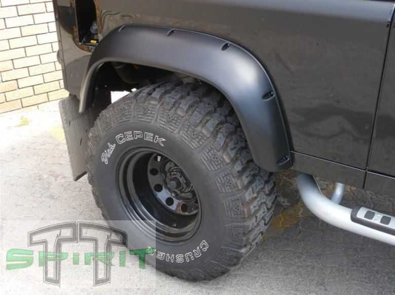 Kit abas de roda Land Rover Defender 12cm - Plástico ABS